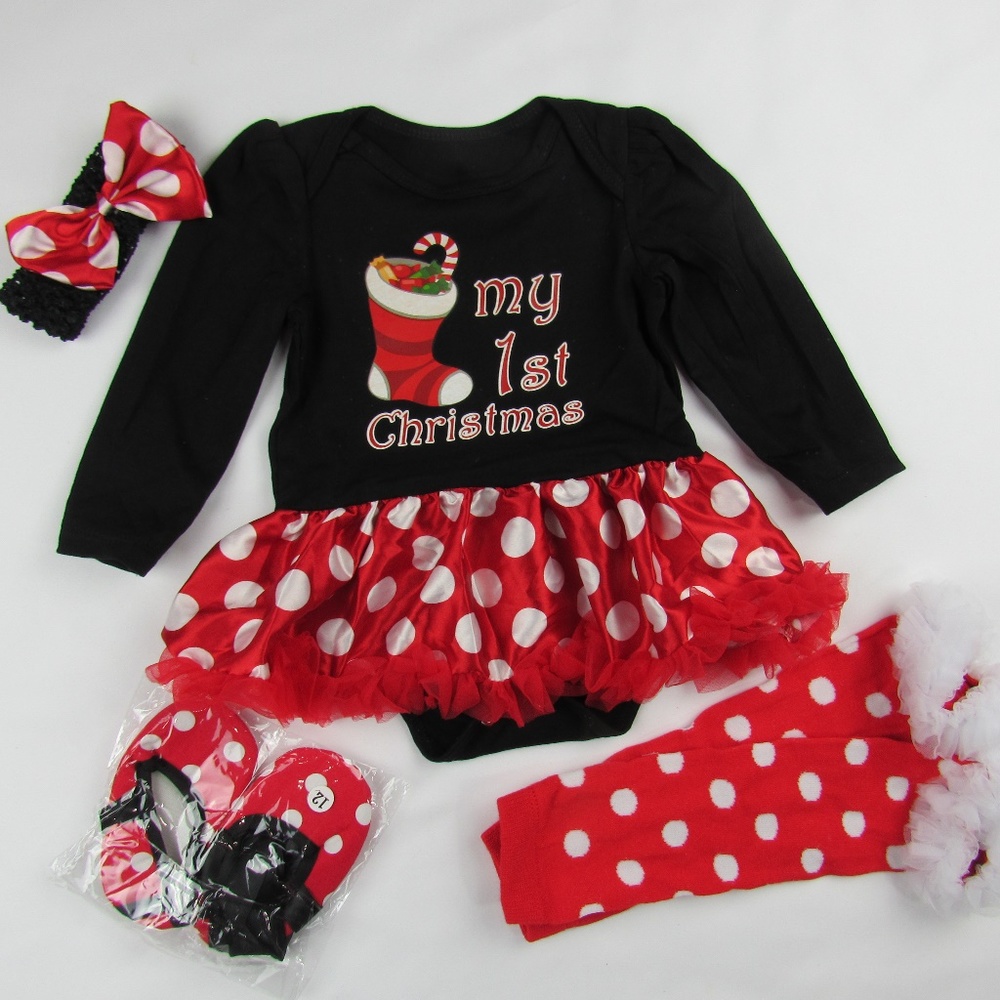 Boutique My 1st Christmas 4pc set TuTu (A14-H)